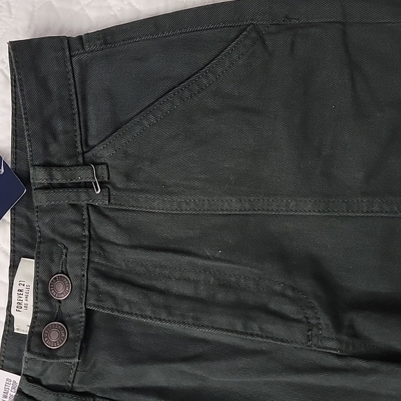 Forever 21 Womens Hunter Green High Waisted Crop Jeans Size Small - Picture 16 of 17